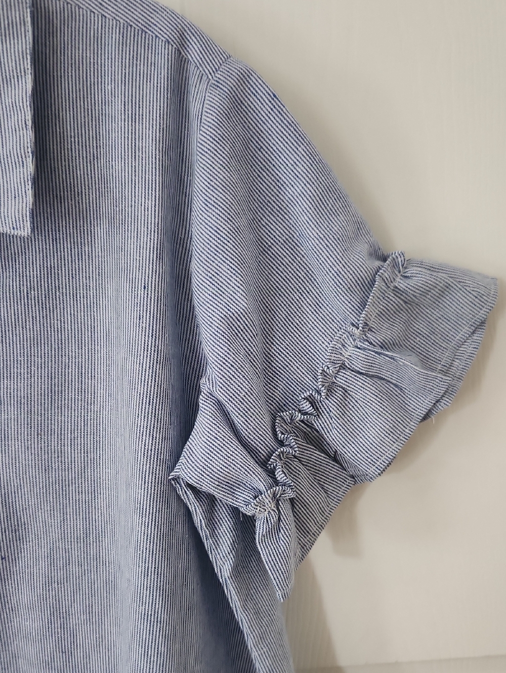 Striped Button-Down Ruffle Hem Dress - Picture 3 of 7